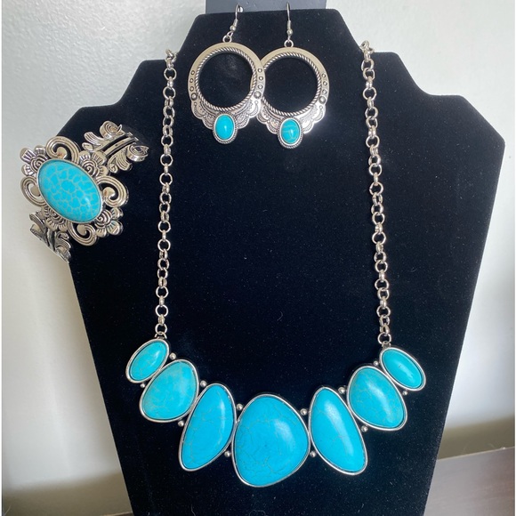 Turquoise Jewelry 3 piece set - Picture 1 of 1